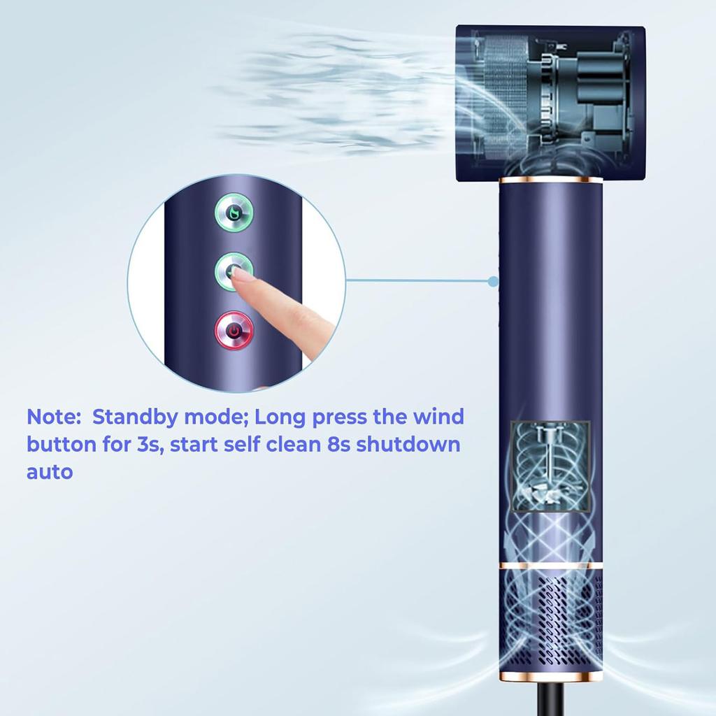 5 In 1 Hair Dryer Brush High Speed Brushless Blow Dryer Negative Ionic Hair Heating Brush Hot Air Styling Comb Auto Hair Curler