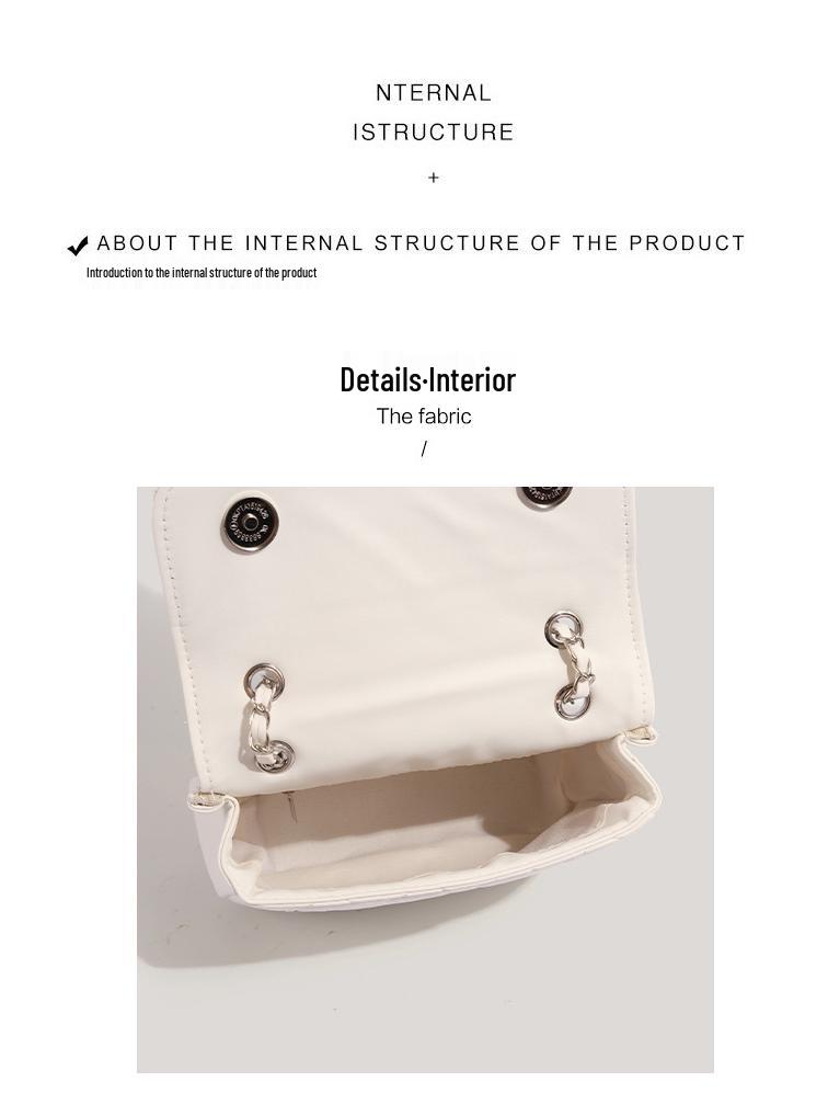 2025 Женская Мода Бант Маленькая Квадратная Сумка Кроссбоди - Универсальная и Шикарная с Деталью Цепи