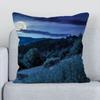 Office Living Room Sofa Cushion Cover Luxury Home Decoration Pillow Cover Forest Lake Moonlight Print