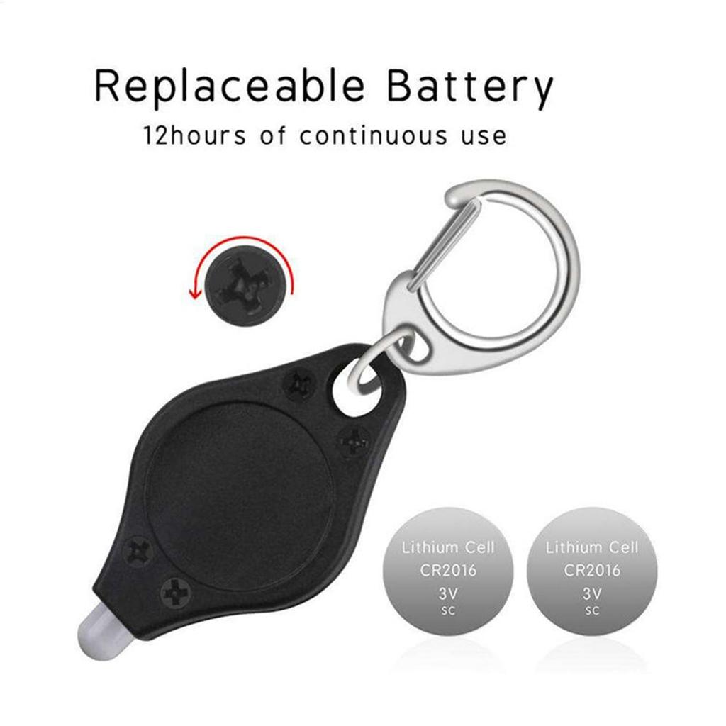 Mini LED Working Light Pocket Flashlight Portable USB Key Lamp Button Keychain Flashlight For Outdoor Camping Hiking Emergency