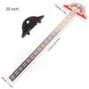 Precision Woodworking Edge Ruler Aluminum Alloy Adjustable Angle T-Square with Protractor Metric Measuring Tool for Straight Mar