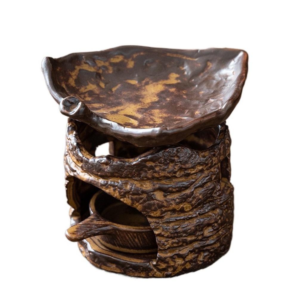 Retro Style Tea Light Candle Holder Ornament Removable Wax Melt Burner Split Multi Functional Candle Heating Tea Stove Gift