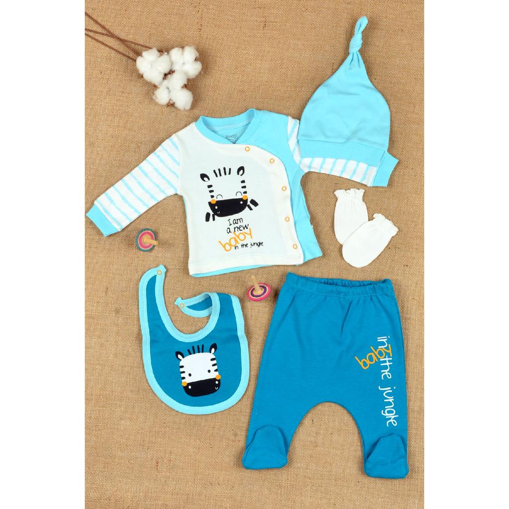 Набор из 5 предметов для больницы для новорожденных Bear Minimal Pine Green