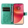 For Motorola Edge 50 Fusion 5G Wallet Case Floral Butterfly Imprinted Leather Phone Cover Stand