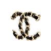 Chanel Классическая сумка из овчины с логотипом CC, металлическая брошь из овчины, женская, черная