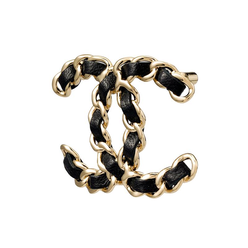 Chanel Классическая сумка из овчины с логотипом CC, металлическая брошь из овчины, женская, черная