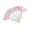 30pcs Bamboo Heart Bead Fruit Cocktail Picks Sticks Toothpick Decorations
