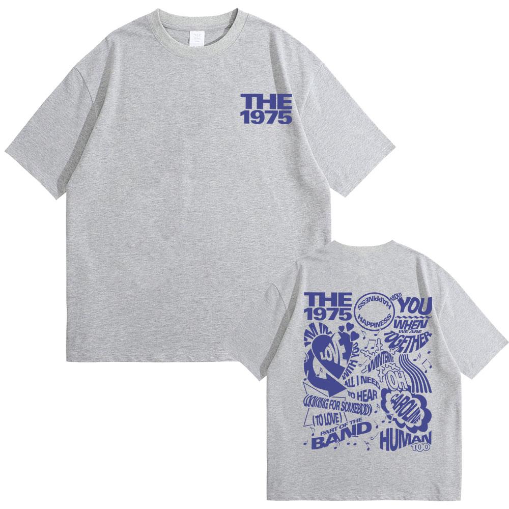 Британская инди-альтернативная рок-группа The 1975 Графическая футболка Мужская Уютная Футболка оверсайз Мужская Винтажная Уличная одежда Готические футболки