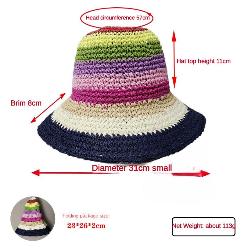 Модные летние женские панамы соломенные радужные вязаные крючком складные цветные солнцезащитные пляжные шапки ручной работы оптом