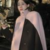 L’H.A.S TWO-BUTTON KNIT MUFFLER_PINK