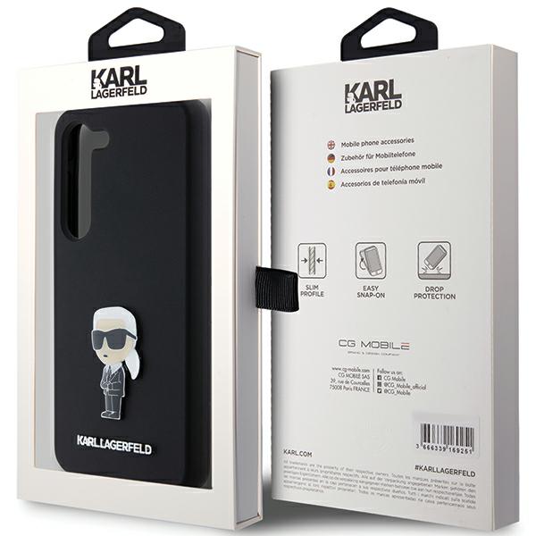 Etui Karl Lagerfeld Silicone Ikonik Metal Pin Do Galaxy S23+, Czarne