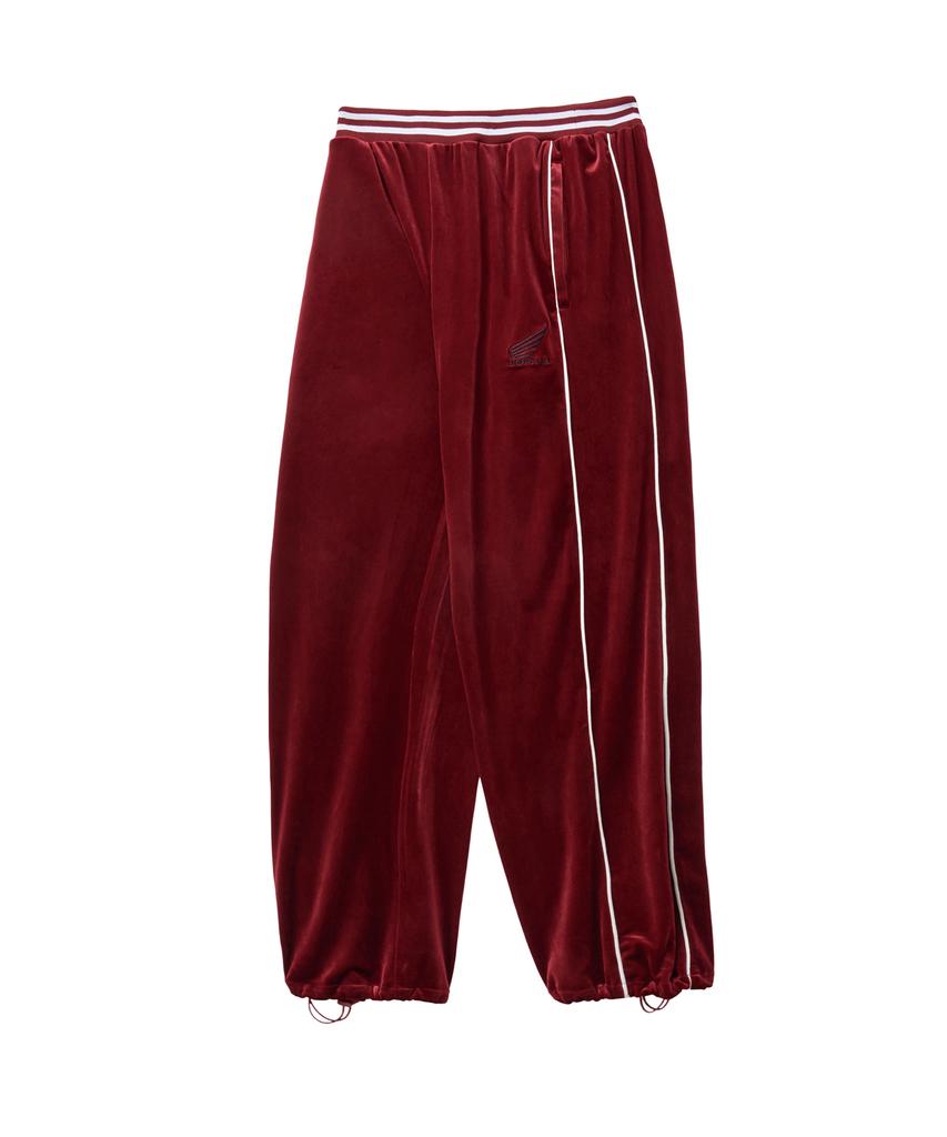 PHYPS MOTORCYCLE Бархатные спортивные штаны Бордовые