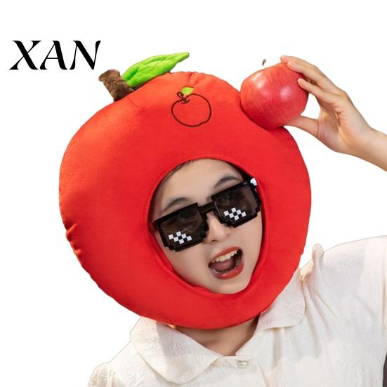 Photo Booth Prop Hood Bright Colorful Fruit Food Shape Soft Plush Headgear Internet Celebrity Costume Face Opening Feature Party Vegetable Accessory