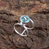 Редкий голубой топаз, драгоценный камень, ювелирное изделие из серебра 925 пробы, кольцо ручной работы для женщин RR-13-7
