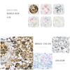Nail Art Jewelry Glass Shards, Irregular Gold Foil Tin Foil Symphony Nail Sequins