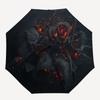 Black Rose Pattern New Automatic Folding Umbrella, 1pc Portable Travel Umbrella with Compact Design for Men and Women - Perfec