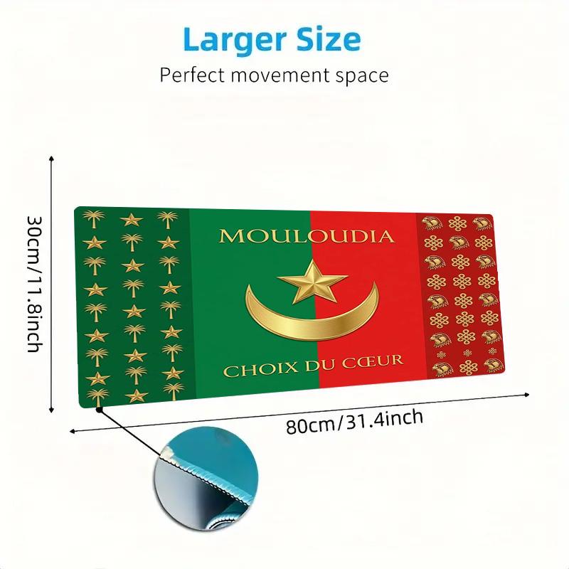 Mouloudia Club Alger MCA Color Mouse Pad Large Gaming Table Cushion Non-slip Laptop Tablet Big Mousepad XXL Mat Mini PC Playmat With Lock edge