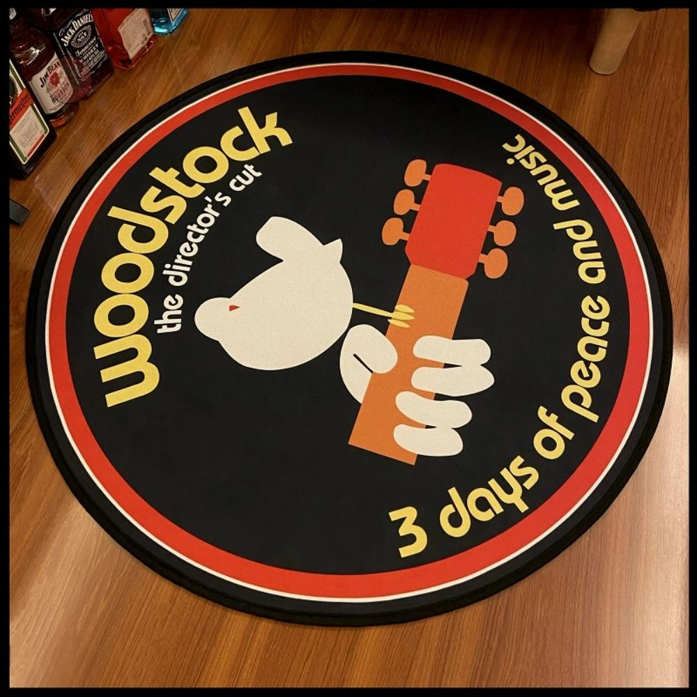 Edgy Rock Round Non Slip Rug For Bedroom Living Room Coffee Table Lounge Area Decor Floor Mat