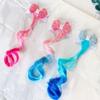 1pc New Girls Colorful Bows Wig Rhinestone Hairclips Hair Clips Glitter Gradient Ponytail Hair Band Hair Accessories Headband