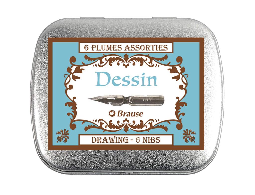 Набор из 6 перьев Herbin для рисования hb21001B