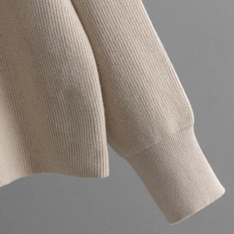 Women's Fashion Casual Loose Knitted Skirt Set Autumn Winter POLO Collar Long Sleeve Pullover Lace Up SKirt 2-Piece Sets