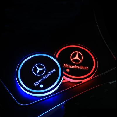 FA9LED Светящаяся подставка-подстаканник для автомобиля, лампа для Mercedes Benz W203 W204 W205 W210 W211 W212 W221 W222 CLS CLA CLK SLK GLK