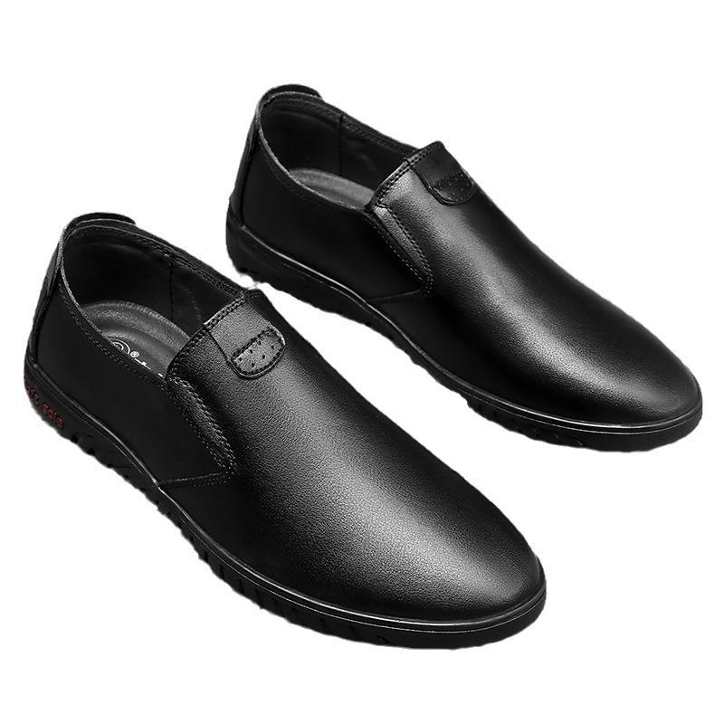 Leather Shoes Men's 2025 New Casual Leather Shoes Men's British Business Leather Shoes Work Dad Shoes Driving Shoes Men's Shoes