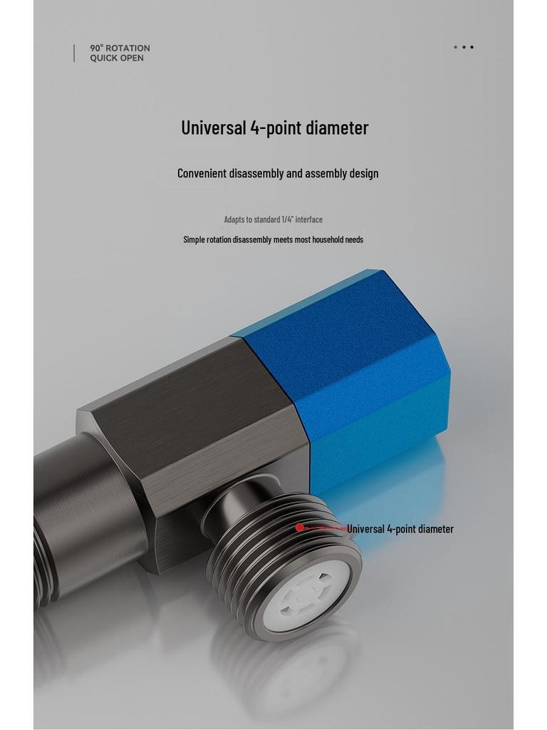 Высокопоточный погружной угловой шаровый кран из нержавеющей стали - Универсальный стоп-кран для горячей/холодной воды для лодок и домов