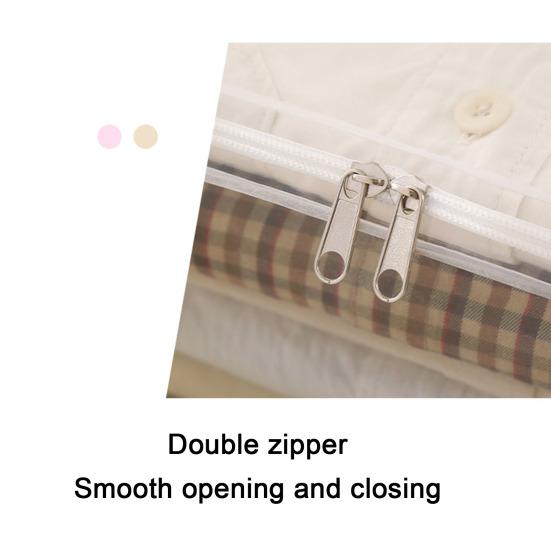 Quilt Storage Bag with Double Zippers Large Capacity Transparent Design Waterproof Easy To Clean Reusable Moisture-proof Storage Bag