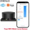 WiFi Датчик уровня воды, Ультразвуковой монитор бака с оповещением в приложении, Удаленный детектор воды, Совместим с Tuya Smart, EU-адаптер