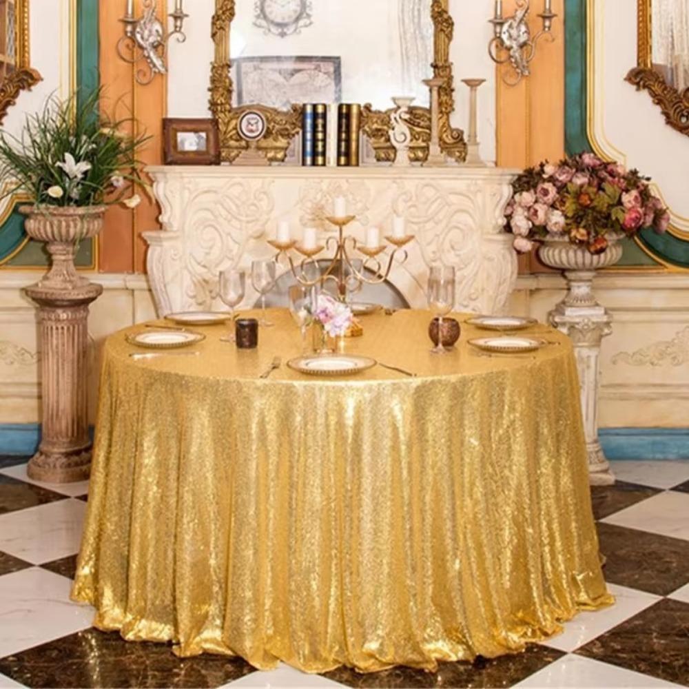 Полиэстер Блестящая Скатерть Однотонная Блестящая Скатерть Принадлежности для Декора Стола