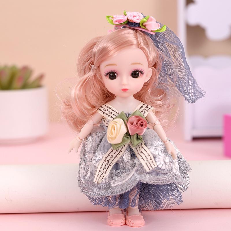 Кукла-наряд Бао Бэйди: Игрушка для девочек BJD 16 см с 13 шарнирами. Идеальный подарок на день рождения принцессы для детей.