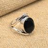 Ювелирные изделия ручной работы из черного шпинеля, кольца из стерлингового серебра 925 пробы