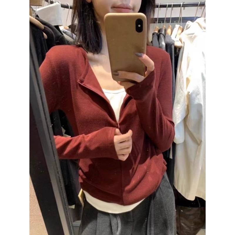 Весенняя рубашка с полумолнией, контрастная, с имитацией двух частей, женский топ, приталенная по талии, плиссированная, с длинным рукавом, ретро, базовая рубашка