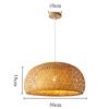 JOYINLED Suspension Lantern Ceiling Light Natural Rattan Wicker Chandeliers Hand-Woven Bamboo Lampshades Lighting Fixtures