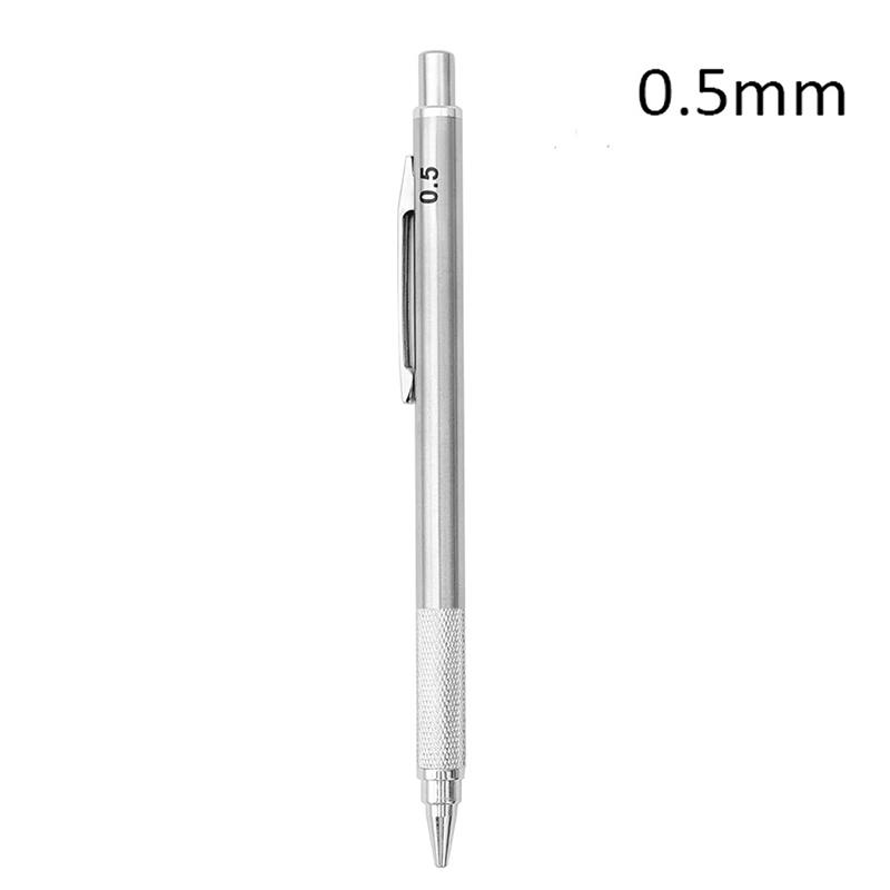 2B металлический механический карандаш 0,5/0,7/0,9/1,3/2,0 мм автоматическая ручка художественный карандаш для рисования офис школьные принадлежности канцелярские принадлежности