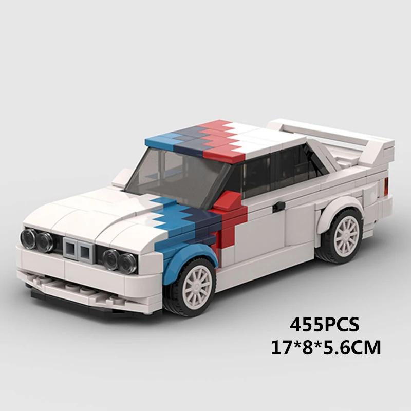 MOC Скоростной супергоночный автомобиль, модель гоночного автомобиля, строительные блоки, раллийный спортивный пикап, игрушечный город, технический рождественский подарок