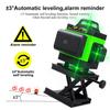 3D/4D 16 Line Laser Level Green Light Self-Leveling 360° Rotary Cross Auto Measurement Tool Remote Home Line New