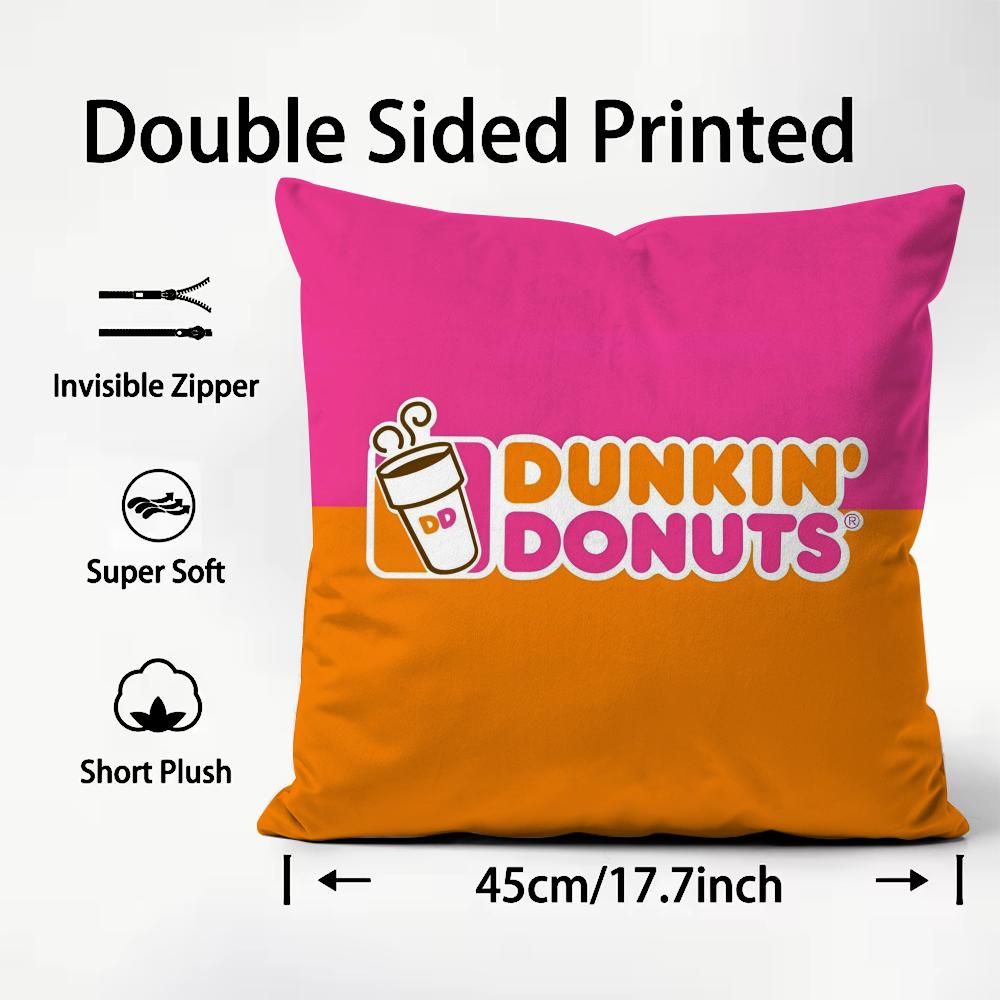 Dunkin' Donuts Наволочка с принтом узора Подушка-чехол для гостиной Диванная подушка Чехол и Декор спальни