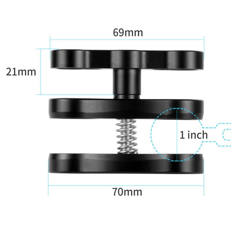 Aluminum Ball Clamp Mount for Underwater Diving Light Arms Tray System Photography Diving Camera Clip Adapter Bracket