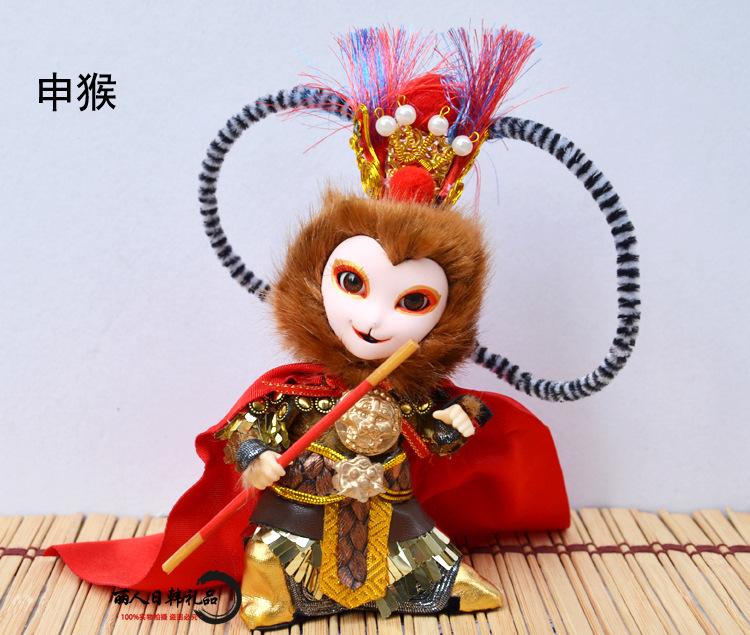Beijing Tangrenfang Peking Opera Silk Doll, Chinese Traditional Folk Craft Figurine