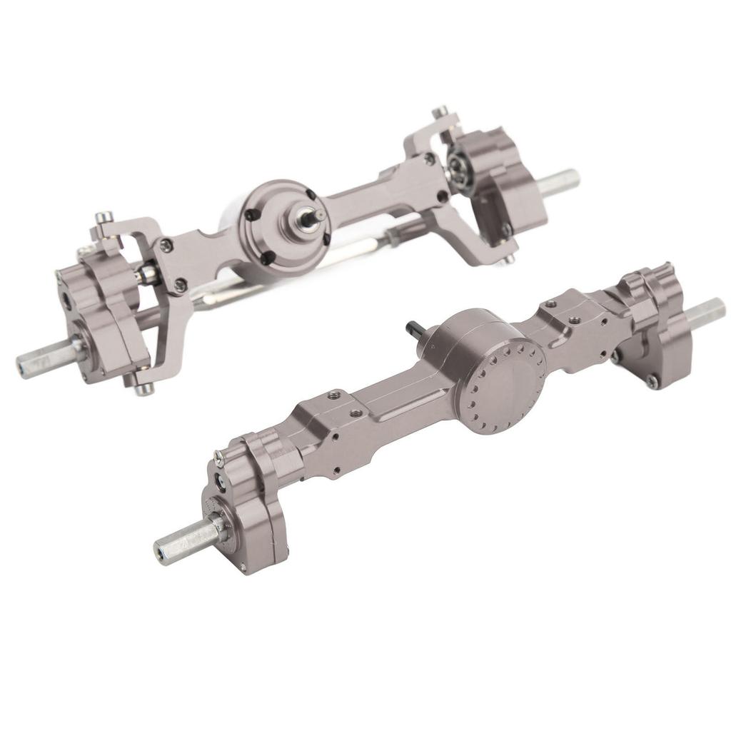 Front Rear Axles Aluminum Alloy Upgrade Parts 4 Wheel RC Axles for MN 90 99S Series Titanium Color