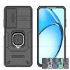 Для OPPO A60 Чехол Slide Camera Len Телефонные чехлы для OPPO A60 4G Чехол Противоударный Бронированный PC + TPU Держатель Задняя крышка для OPPO A60