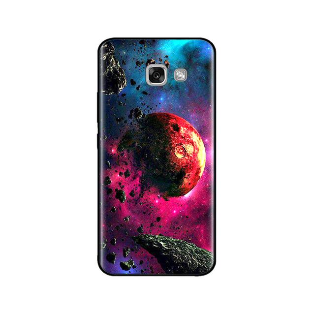 For Samsung Galaxy A3 2017 Case Silicon Soft Black Case For Samsung A7 A5 A3 2017 Case Cute Printed Tpu Bumper Phone Cover