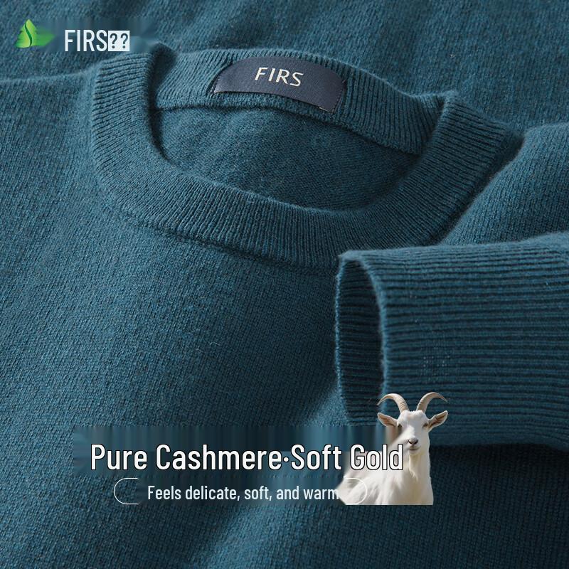 Shanshan Men's Pure Cashmere Round Neck Sweater