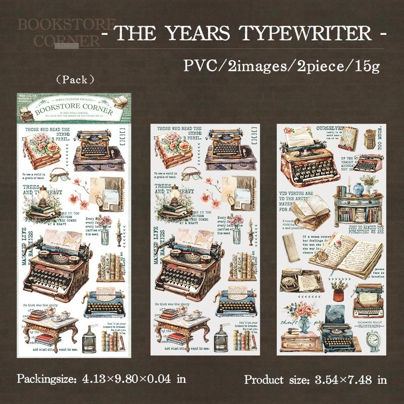 2 листа/пакет Угловые наклейки-переводки с пейзажем книжного магазина для скрапбуков, рукодельных арт-альбомов, чехлов для телефонов, украшения блокнотов
