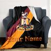 Name Custom Bradford City FC Print Flannel Blanket High Quality Warm Comfortable Cover for All Seasons Perfect for Gifts Home Decor