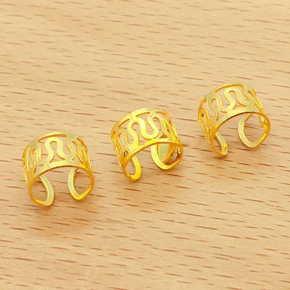 50 шт. Очаровательные трубочки для косичек из золота, кольца для волос, заколки для волос, дреды, бусины в африканском стиле