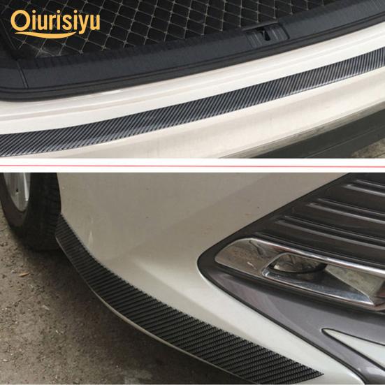 3x100 см углеродное волокно, резиновая наклейка на дверь автомобиля, бампер, защита от царапин, наклейка, ускоренные автомобильные аксессуары