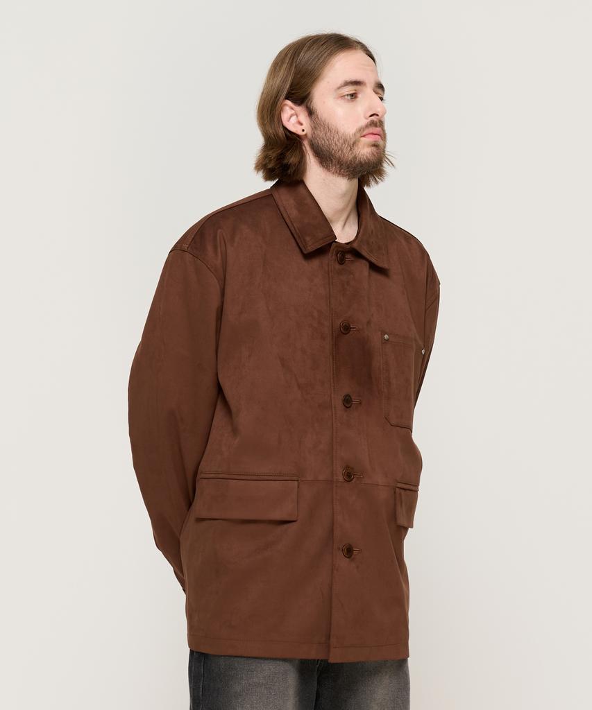Cargobros Suede Semi-Half Jacket (Brown)